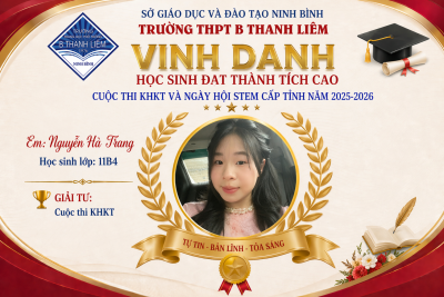 VINH DANH HỌC SINH ĐẠT THÀNH TÍCH CAO