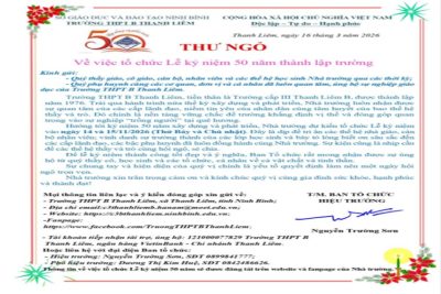 THƯ NGỎ HƯỚNG TỚI KỶ NIỆM 50 NĂM THÀNH LẬP TRƯỜNG 1976 – 2026